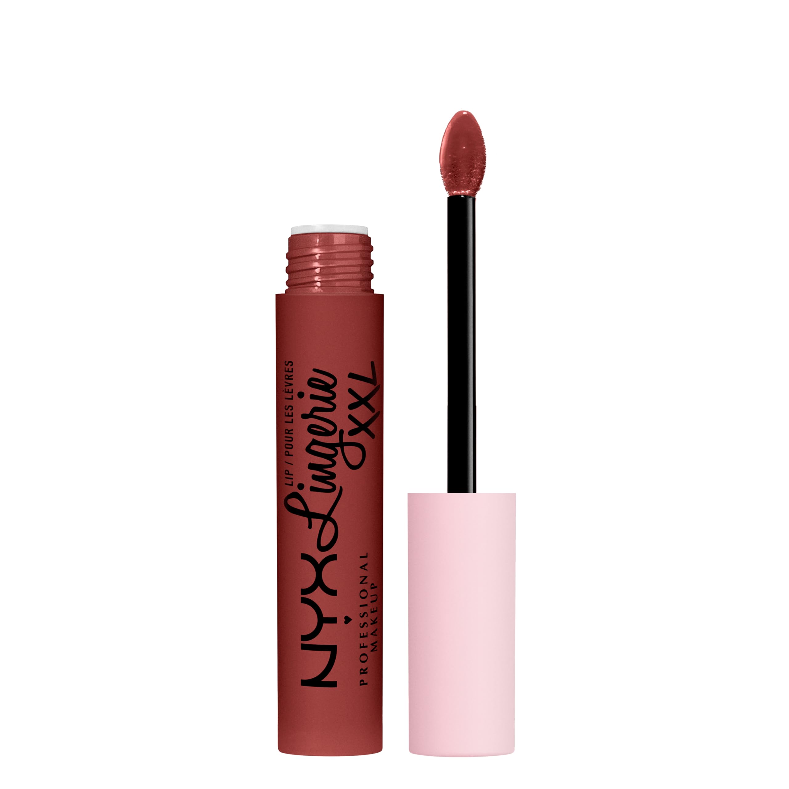 NYX PROFESSIONAL MAKEUP Lip Lingerie XXL Matte Liquid Lipstick - Straps Off (Reddish Brown Nude)-image-16