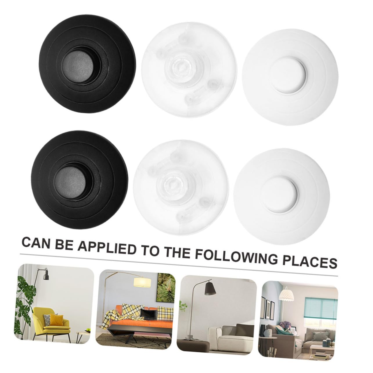 NAMOARLY 12 Pcs Foot Light Switch Foot Light Push Button Foot Pedal Push Button Floor Lamp Switch Button Lamp Foot Switch for Lamp Light Foot Pedal Desktop Lamp LED Desk Light Electric Pp