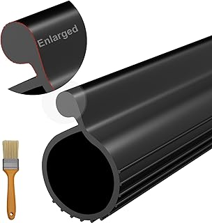 Garage Door Seal P Bulb - 10.2ft Flexible Weatherproof TPE Seal for Single-Channel Doors, Easy DIY Installation, Prevents Drafts, Noise Reduction, Saves Energy, 0.35" Tips | 0.36-0.40" Fit Range