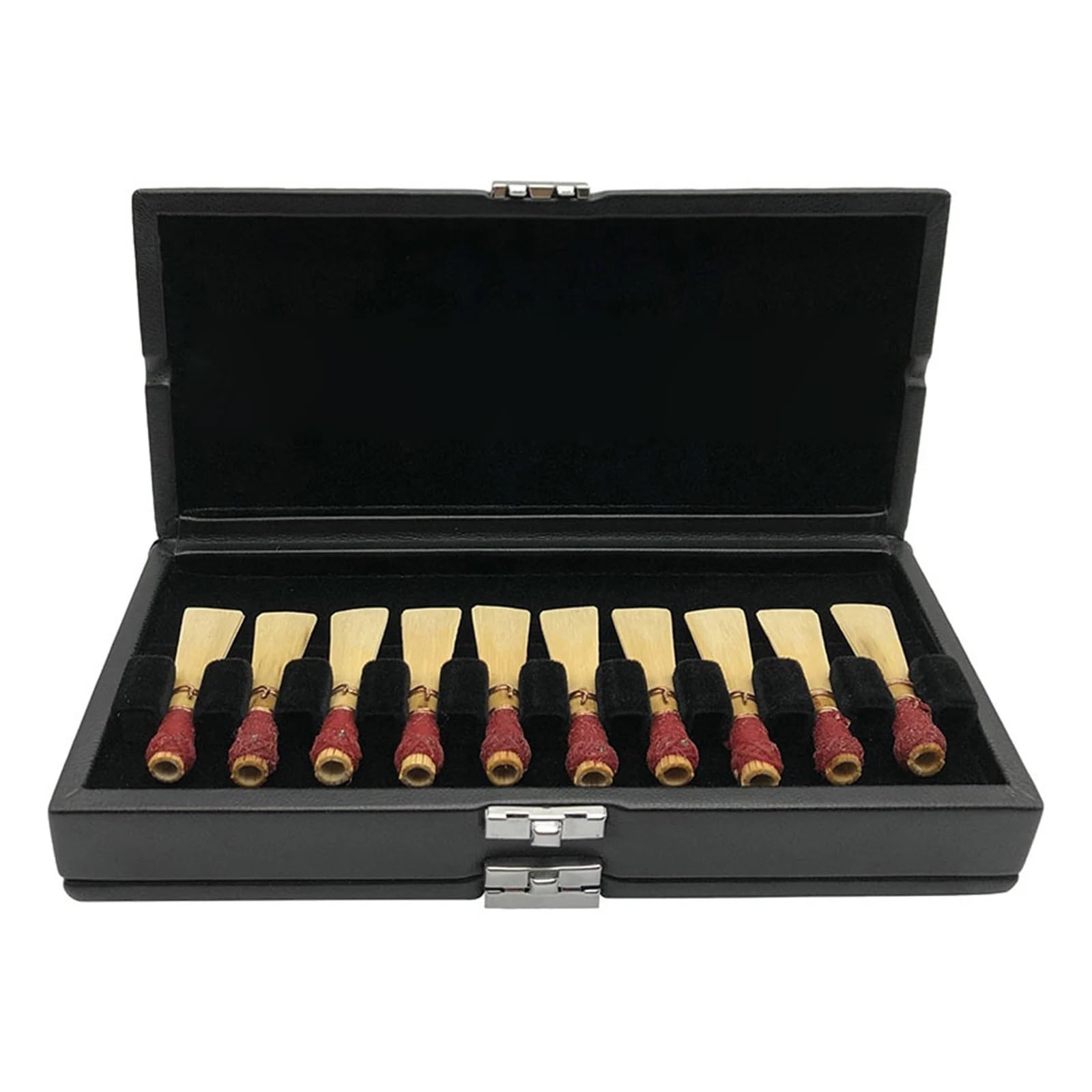 Scatola di immagazzinaggio for ance Custodia for 20 for for fagotto Oboe for strumento a fiato for oboe Pelle PU Custodia per ance oboe