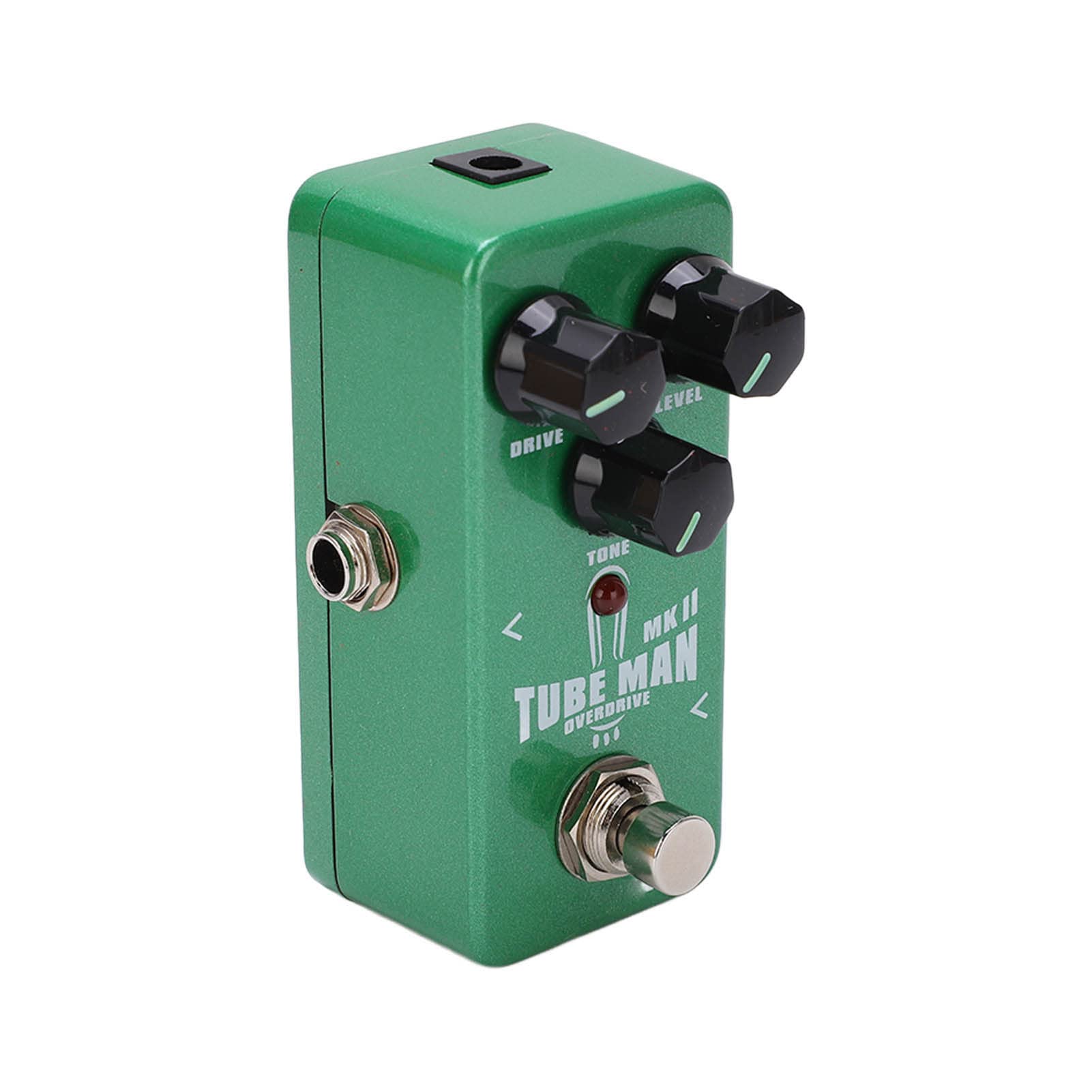 Pedale effetto per chitarra TUBE MAN Overdrive Mini accessorio per strumento regolabile Verde Qualità professionale Suono caldo e naturale per chitarristi elettrici Guscio in