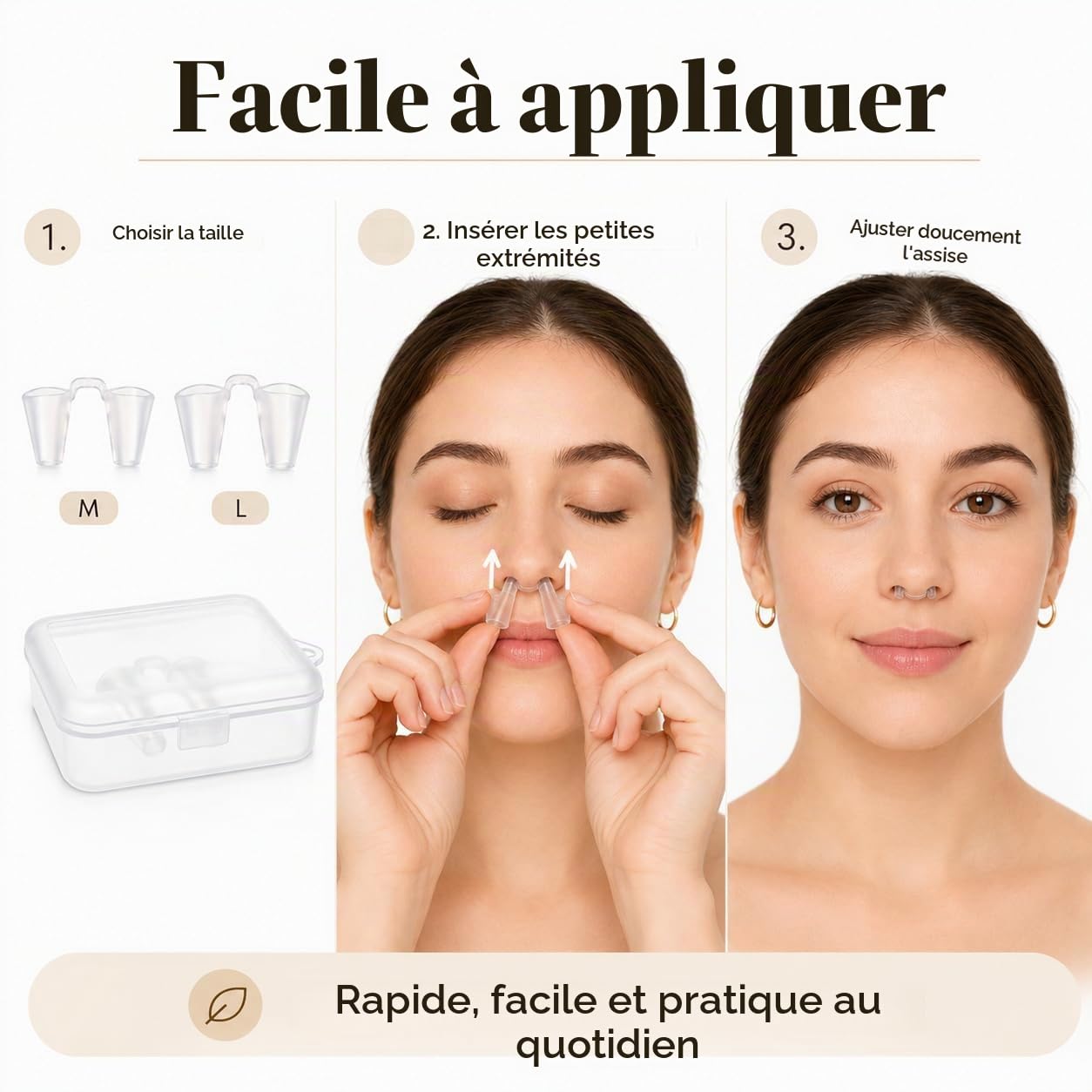 FOMIYES Lot de 2 fixateurs d'expansion nasale - Pour la récupération après une chirurgie nasale - Protection nasale pour nez cassé - Gel de silice transparent