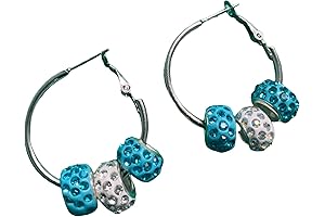 Guatemalan Flag Colors Earrings for Women