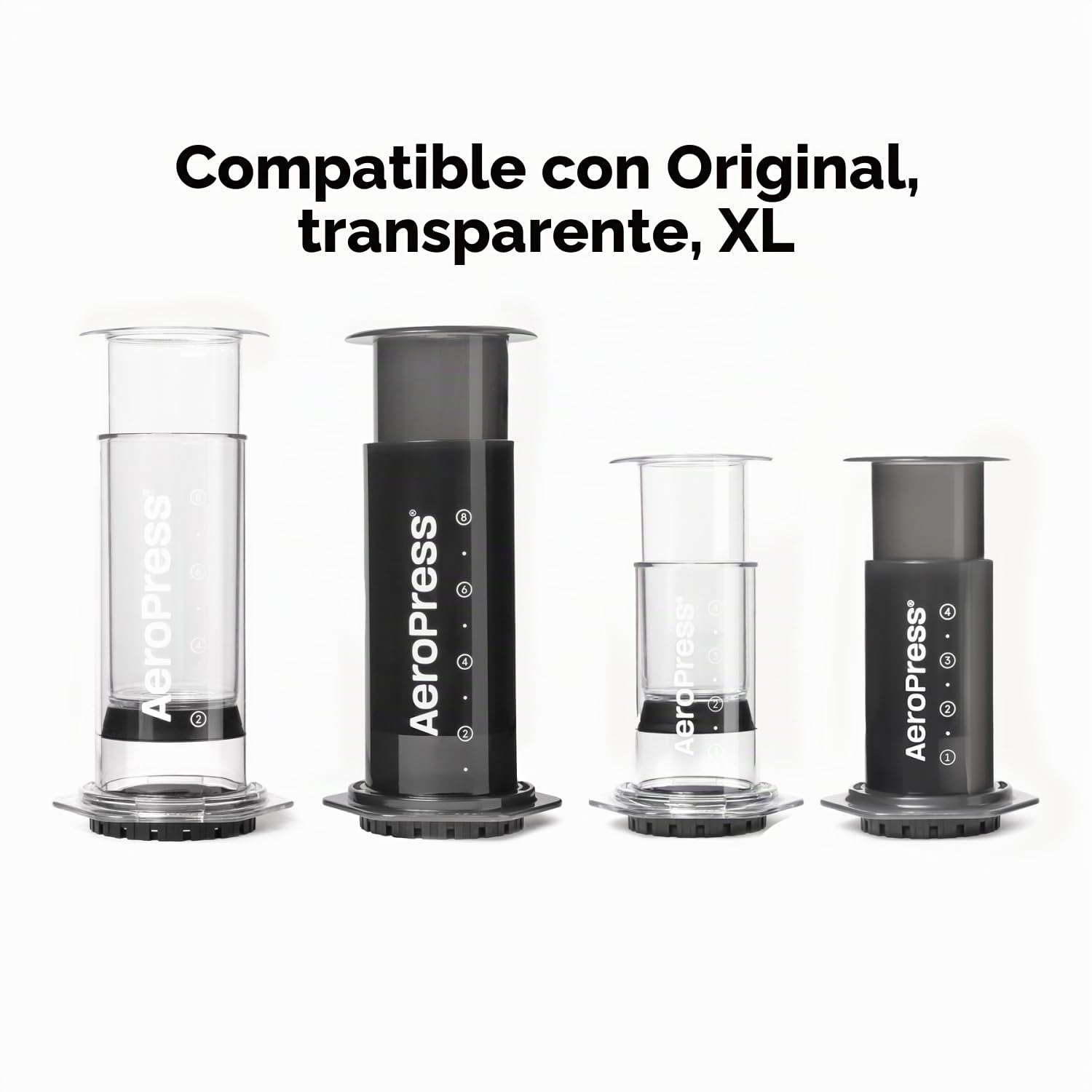 Soporte Organizador AeroPress, Estación de Café Duradera y Solución de Almacenamiento Compacta Compatible con todas las cafeteras manuales AeroPress (excepto Premium y Go)