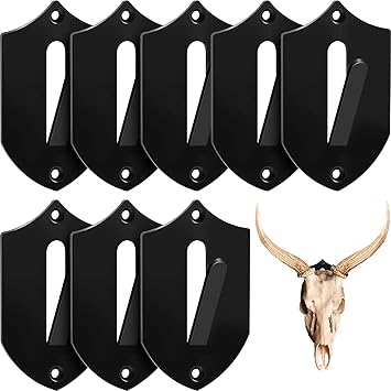 12 Pack European Style Mount Skull Hanger Skull Wall Mount Bracket Hangers Deer Hanger Complete with Simple Easy Installation Kits for Indoor Outdoor Small Game Animals Mule Coyote (Novelty Style)