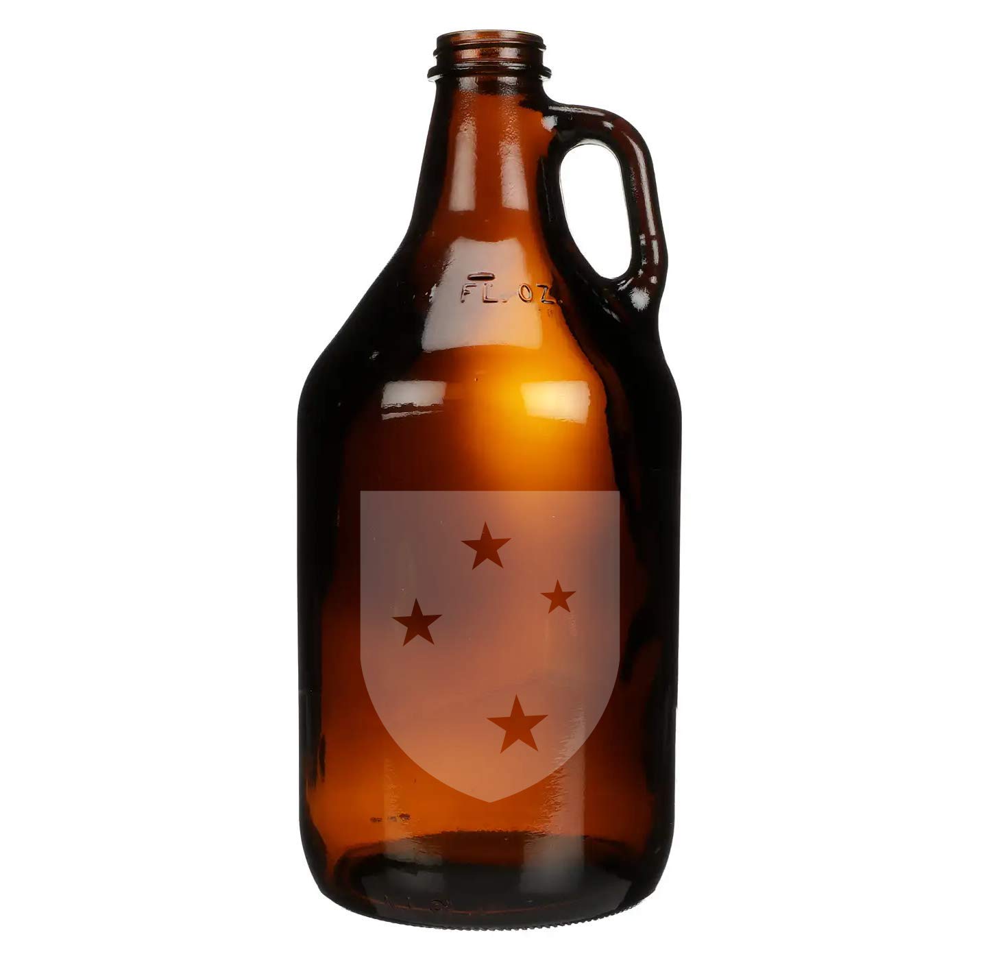 US Army - 23rd Infantry Division (Americal Division) SSI Shoulder Sleeve Patch Etched Glass Beer Growler 64 oz