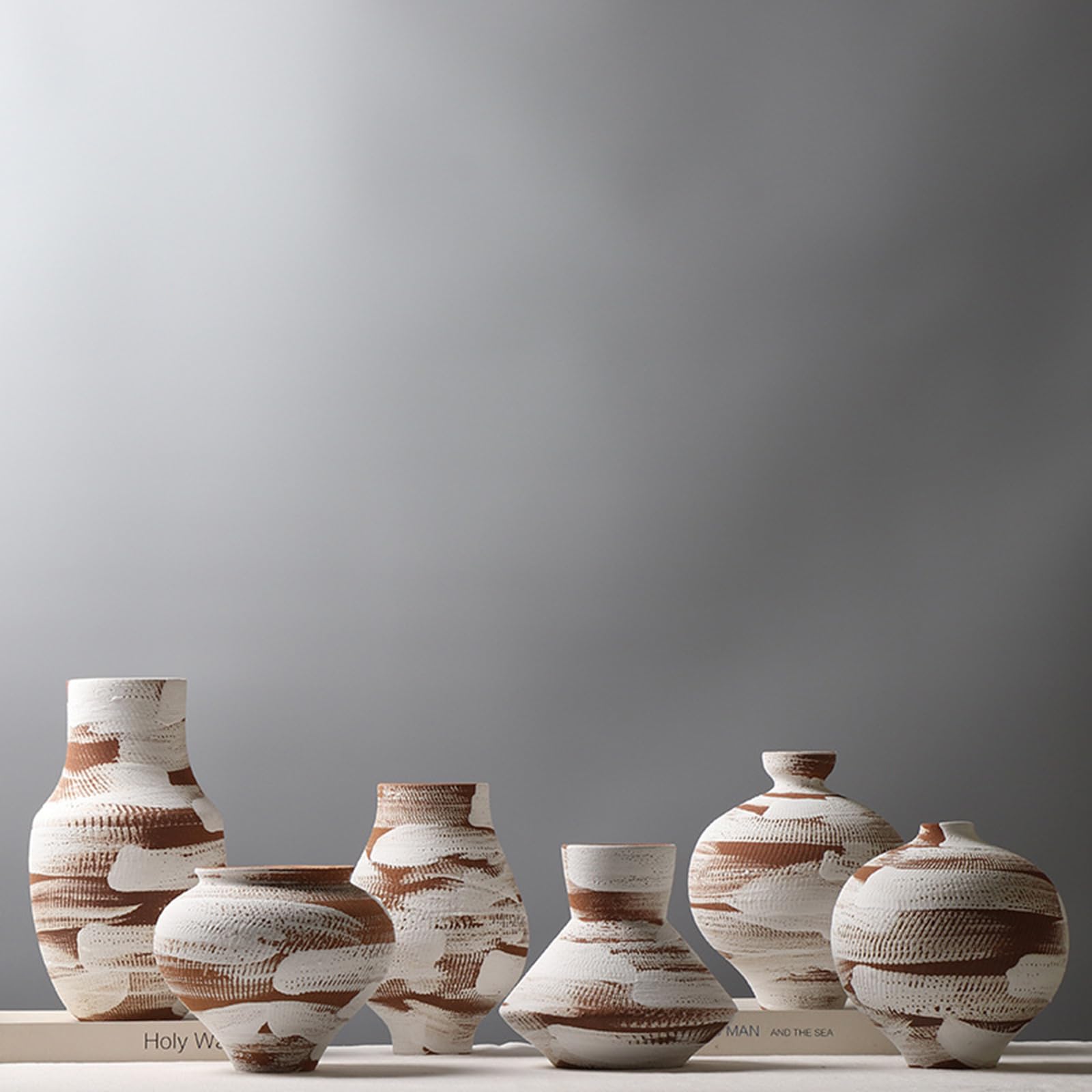 Wazon ceramiczny do wystroju domu, rustykalny, rustykalny, dekoracyjny, ceramiczny, terakotowy, na stół, do salonu, łazienki, na półkę, do kominka,E
