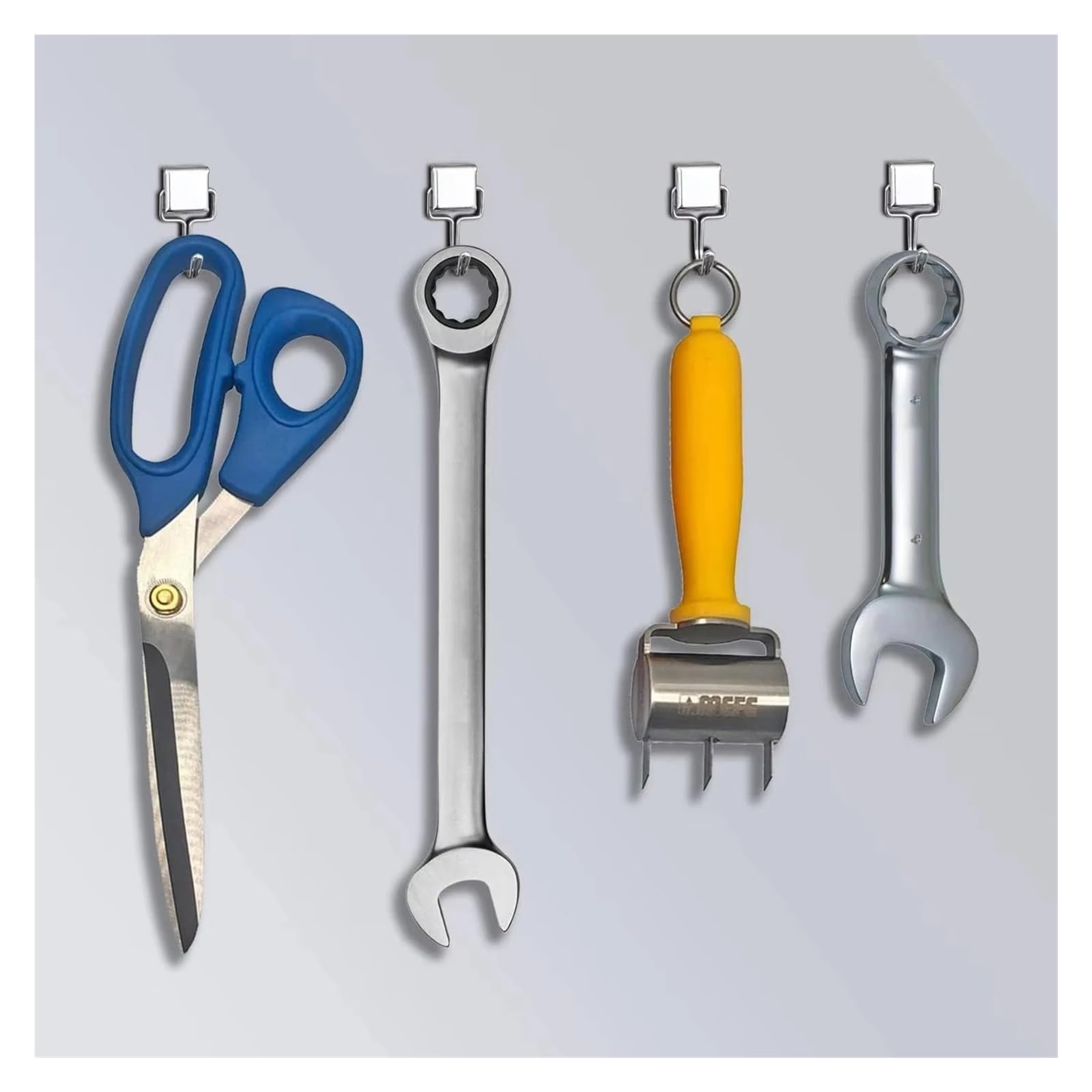 Genérico Gancho cuadrado magnético almacenamiento multiusos hogar cocina Bar baño percha(30PCS)