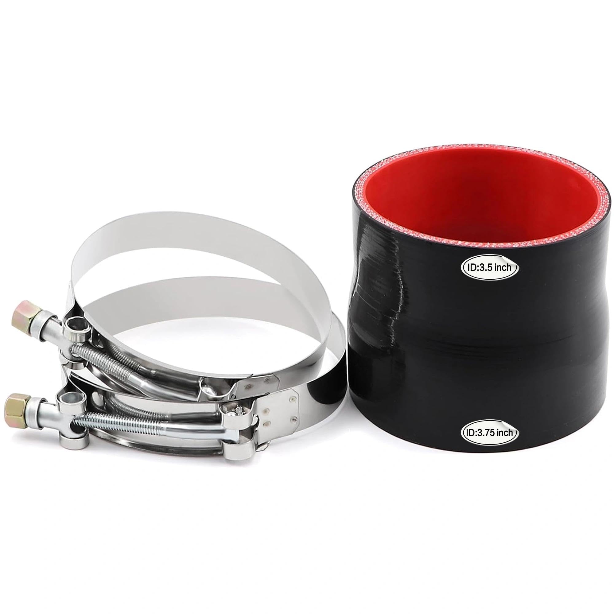 Straight Reducer Coupler Silicone Hose ID 3-1/2 to 3-3/4-inch