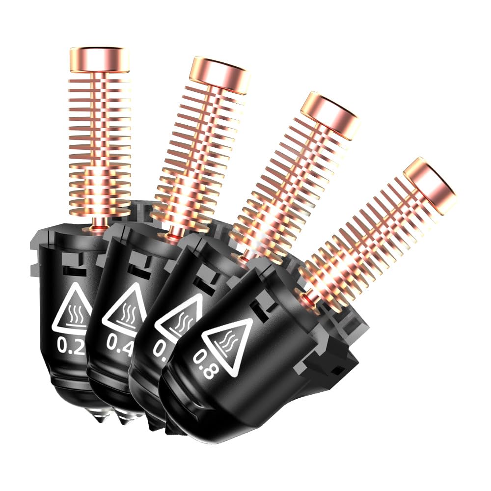 FLASHFORGE Adventurer - Conjunto de boquilla de impresora 3D serie 5M, máxima 280 ℃ de alta temperatura y alto flujo de 32 mm³/s para impresoras 3D Adventurer 5M/5M Pro (0,25 mm + 0,4 mm + 0,6 mm +