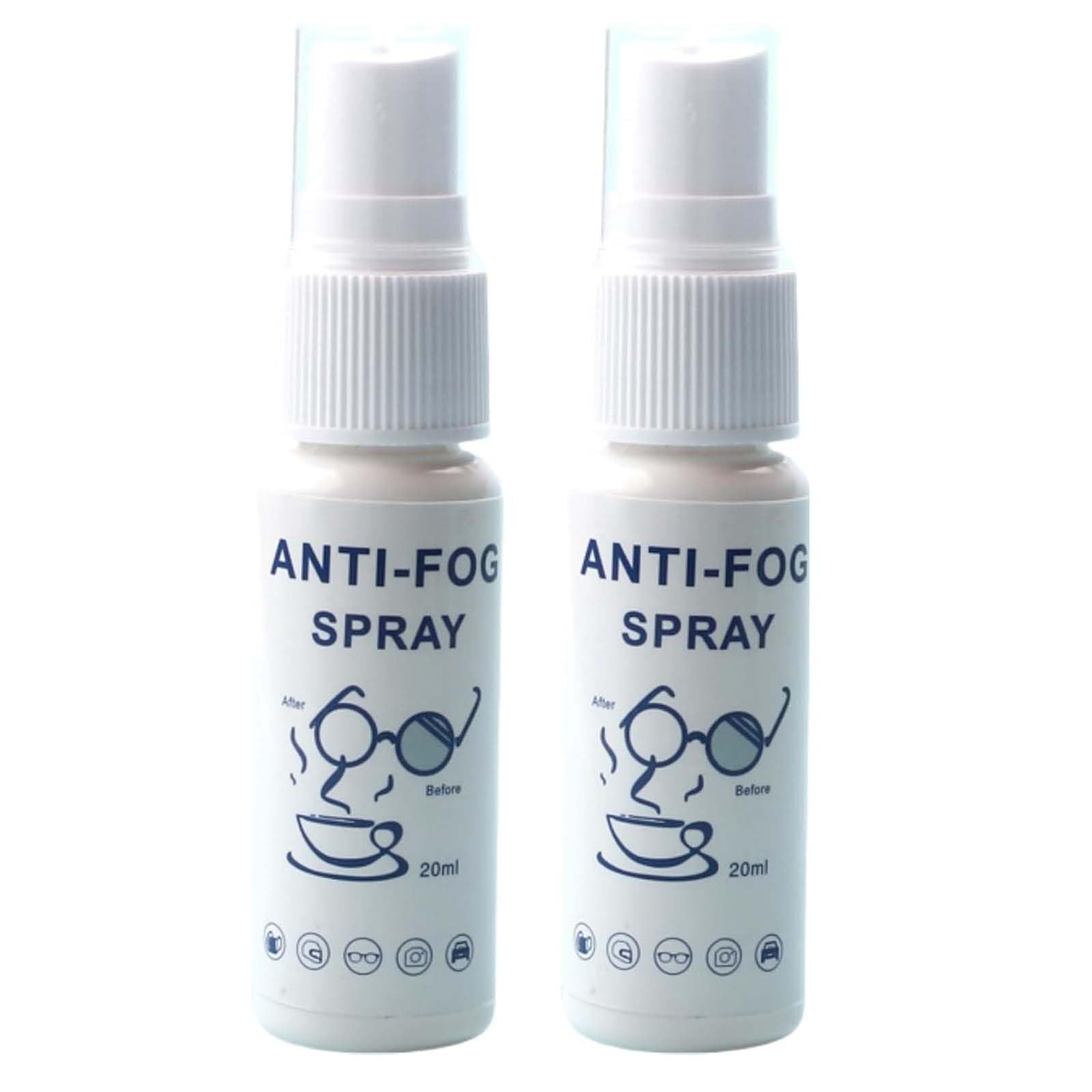 2Pcs Anti-Fog for Glasses, Goggles, & Car Windows – Clear Vision for Swimming, Driving, and Everyday Use – Defogger & Demister Solution