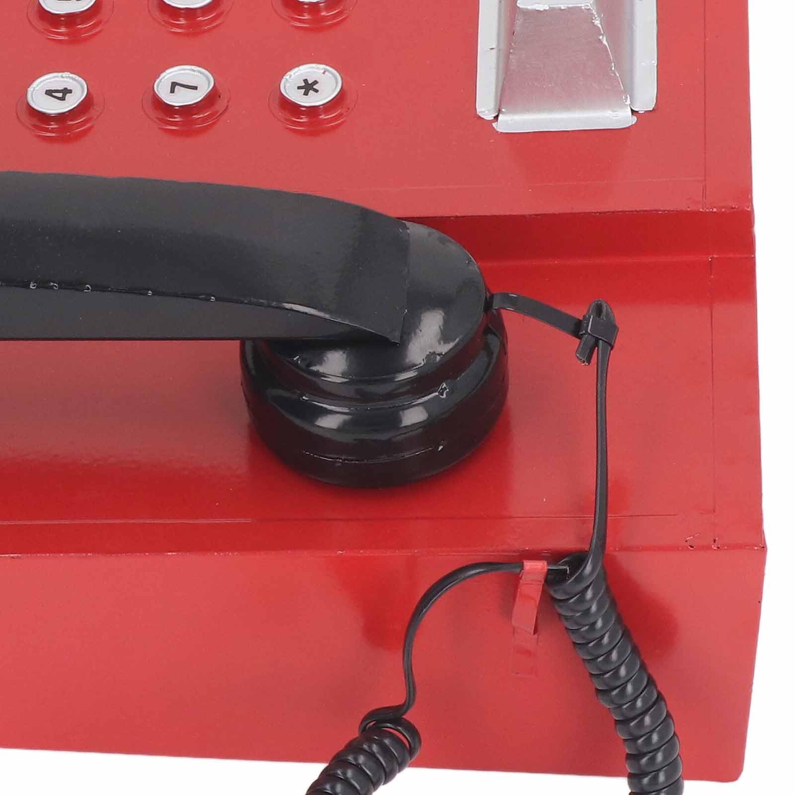 Modello di telefono retrò, simulazione modello di telefono vecchio stile squisito innovativo, modello di telefono in stile vintage per giochi di ruolo fotografici, oggetti di (Rojo)