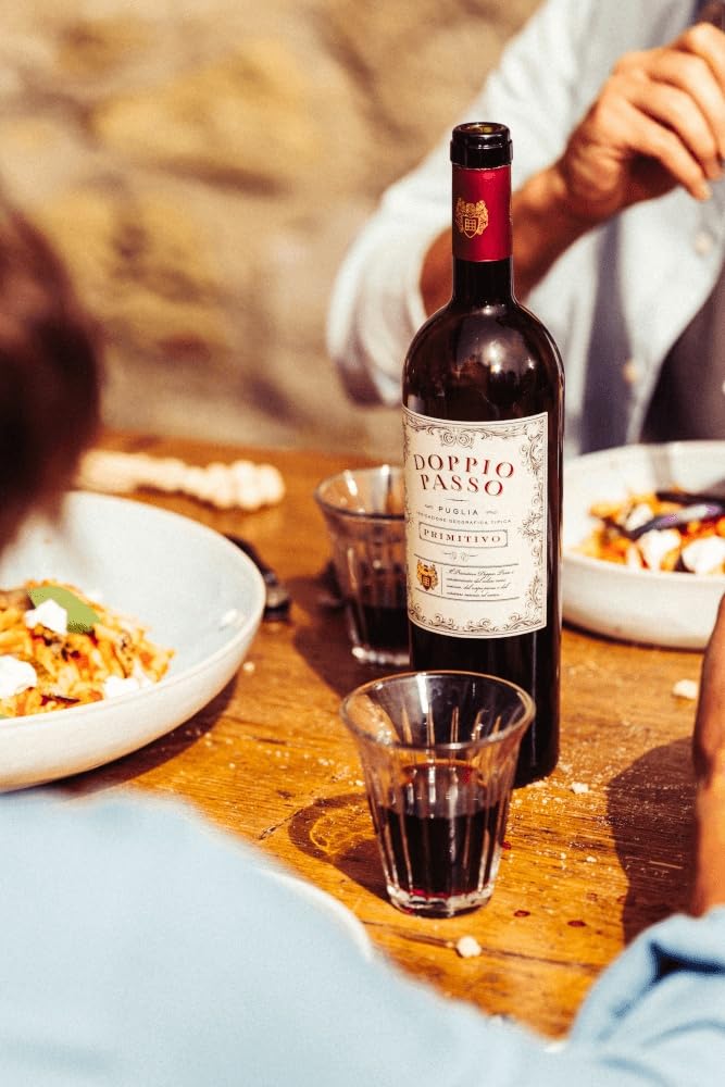 Doppio Passo Primitivo Puglia IGT CVCB 6 x 0,75l VINELLO - 6 x Weinpaket inkl. kostenlosem VINELLO.weinausgießer