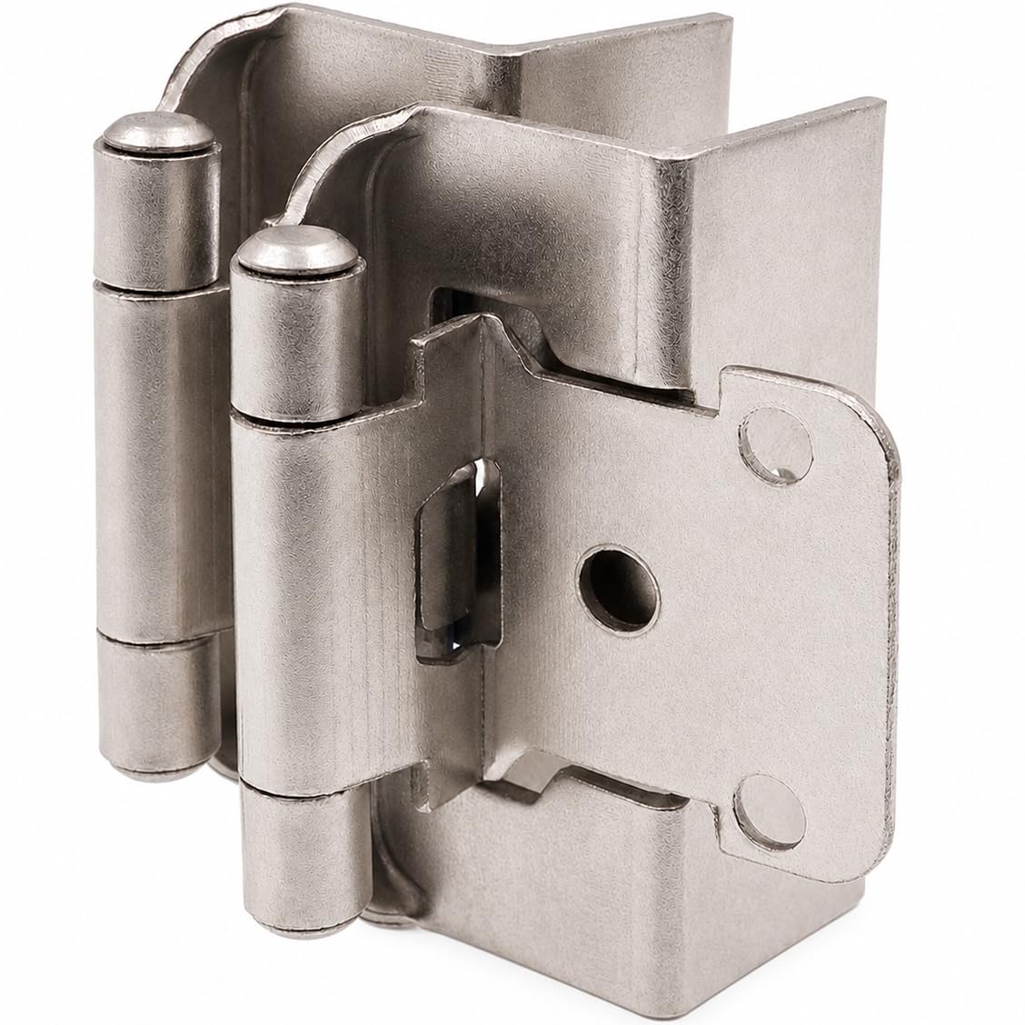 DecoBasics 1/2 Overlay Full Wrap Cabinet Hinges 25 Pair 50 Pcs Satin Brushed Nickel