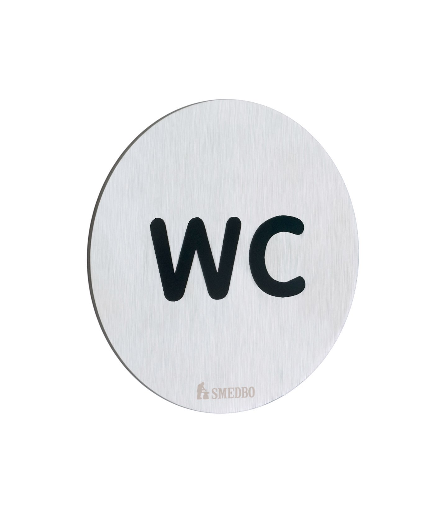 Smedbo "Xtra" WC Sign, Brushed Stainless Steel