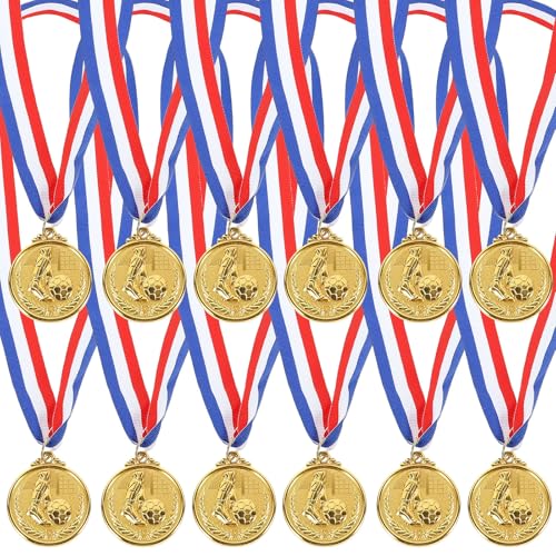 Medallas de fútbol de aleación de zinc Tofficu, premios dorados lisos pulidos de alta calidad