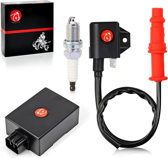 MOTO1988 Ignition Coil Spark Plug CDI Box Compatible with