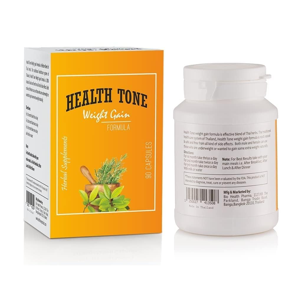 Health Tone Herbal Capsules | Daily Dietary Supplement | 90 Vegetarian Capsules for Adults