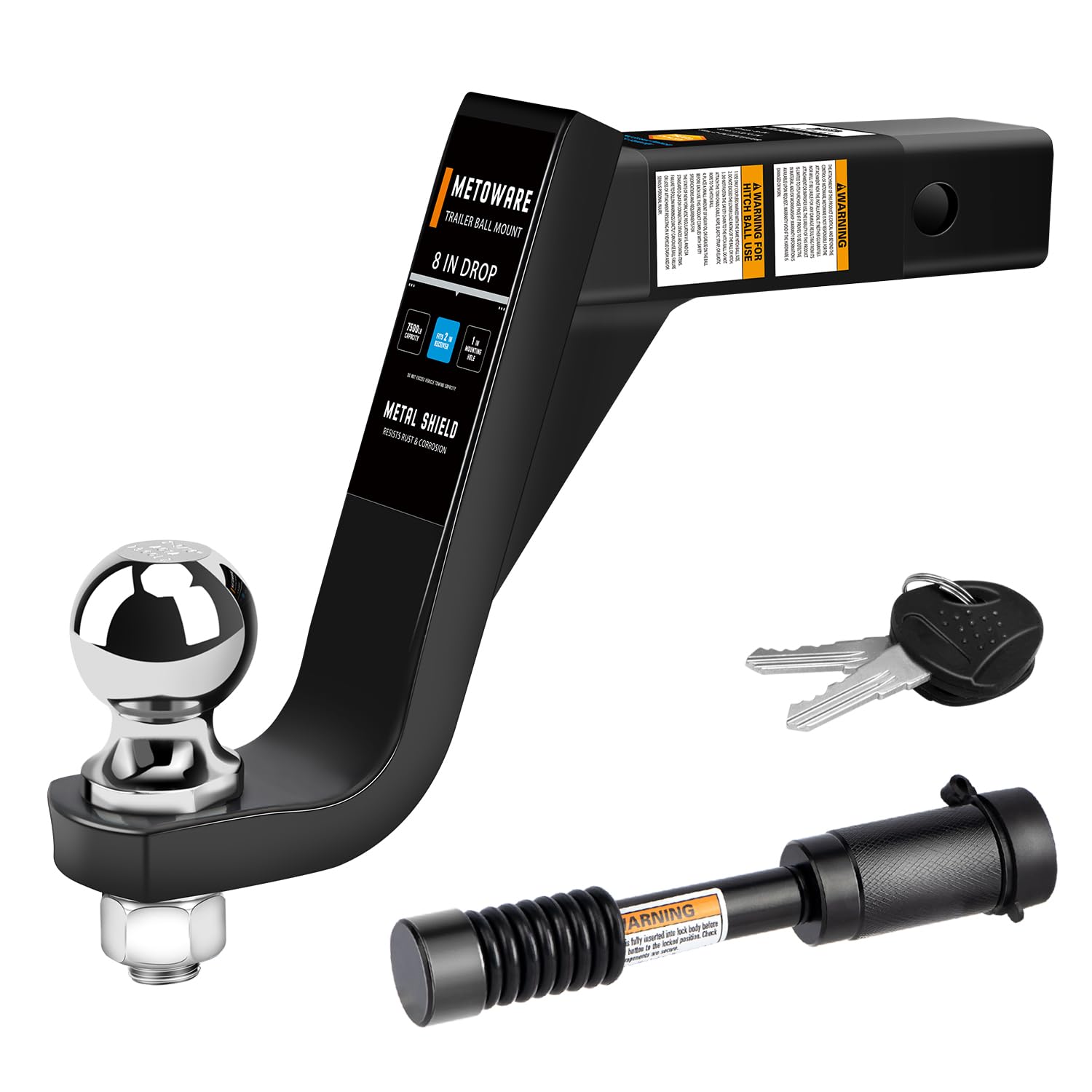 Amazon.co.jp: METOWARE トレーラーヒッチボールマウント 2-5/16インチ