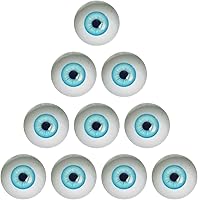 Vista 4 de Julie Wang 100 ojos humanos de cristal de Halloween de 0.24 pulgadas para esculturas artísticas, accesorios, máscaras, trajes para taxidermia