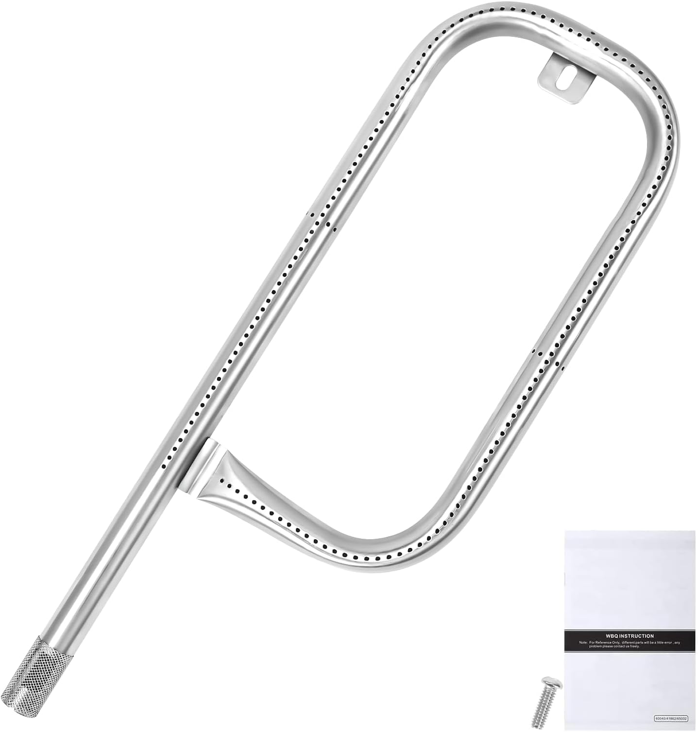 Utheer 60040 Grill Burner Tube for Weber Q1200 Q100 Q120 Q1000 Baby Q, 386001, 386002, 516002, 516001, 50060001, 51060001 Gas Grill Parts Replacement for Weber 69957/45657, 304 Stainless Steel, 17 In.