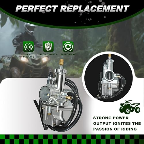 Miniatura 4 de Carburador KLF220 para Kawasaki Bayou 220 1988-2002, para Bayou 250 KLF250 2003-2011 Carb con filtro de combustible e interruptor de válvula de