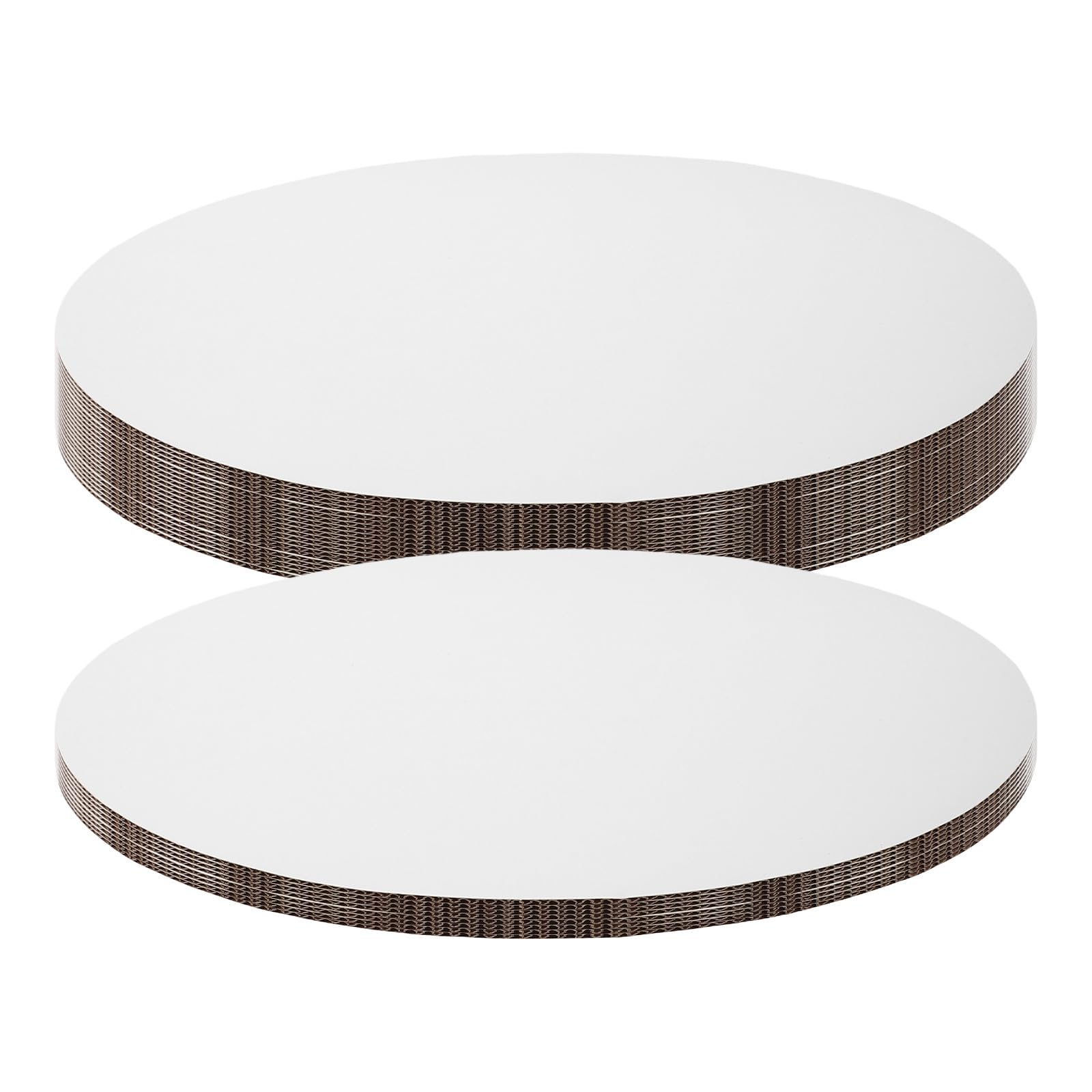 Gadpiparty 25 pièces Plateau Gâteau Rond Blanc Carton Ondulé Résistant Graisse pour Présentoir Gâteau et Support Dessert