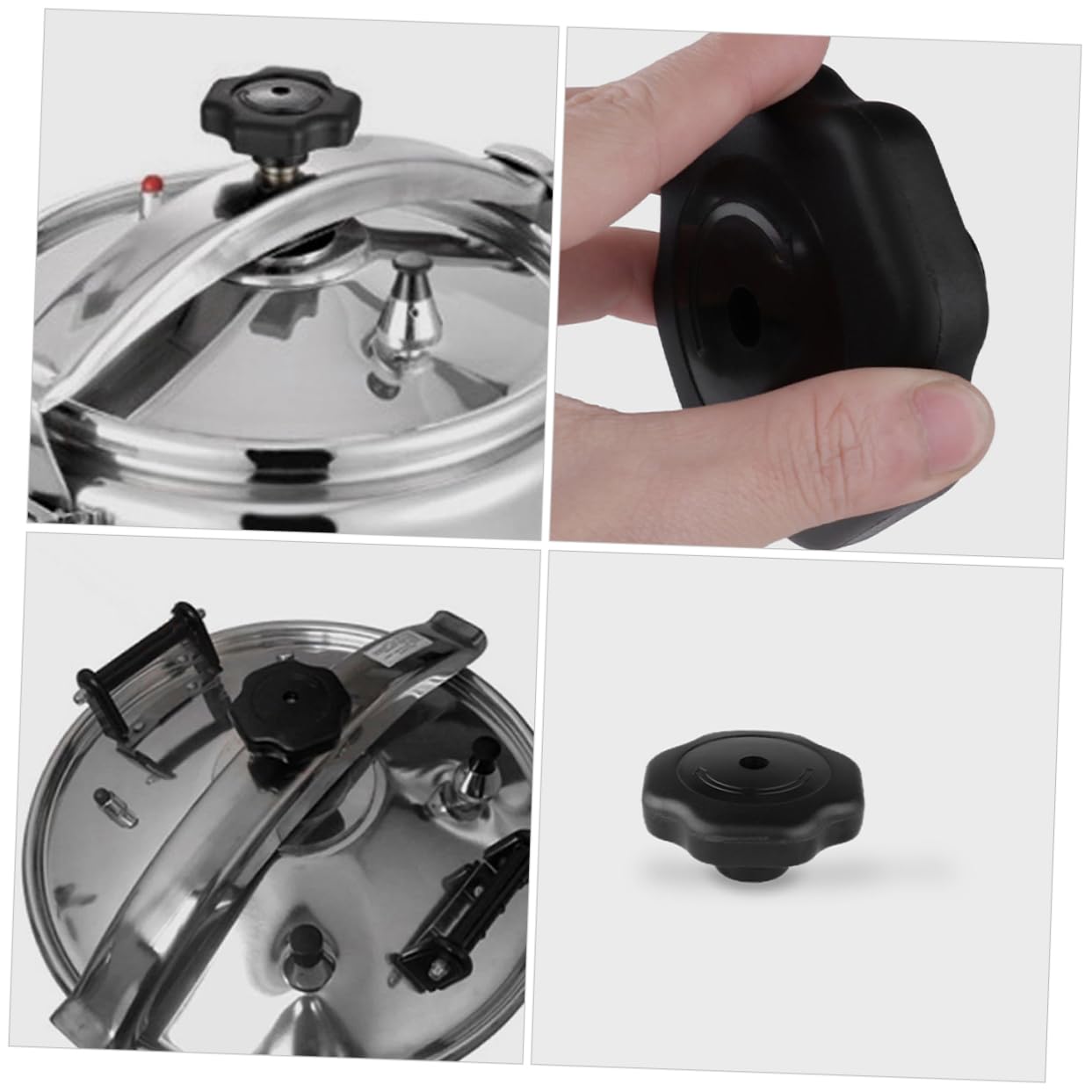 Zerodeko 2Pcs Explosion Pressure Cooker Knobs Replacement Pot Lid Knobs for Safe Cooking Easy to Install Explosion Cooker Parts Compatible with Pressure Cookers