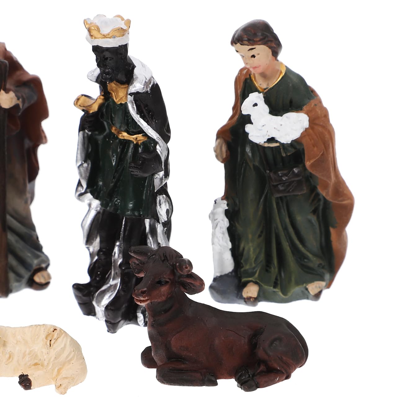 Krippen Figur Set Heiligen Familie Krippen Figur Christus Geburt von Jesus Statue Set Szene für Hause Dekoration Weihnachten Religiöse 11Pcs