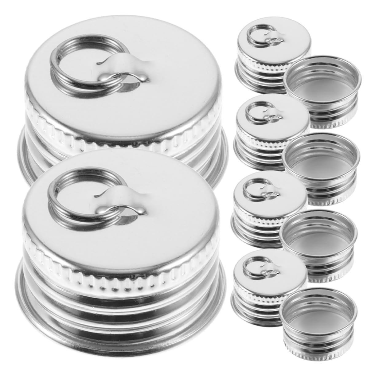 OFFSCH 12pcs Aluminum Screw Caps For Pet Cans Bottles Oral Liquid Containers And Lamp Covers Designed With Precision Threaded Edges For