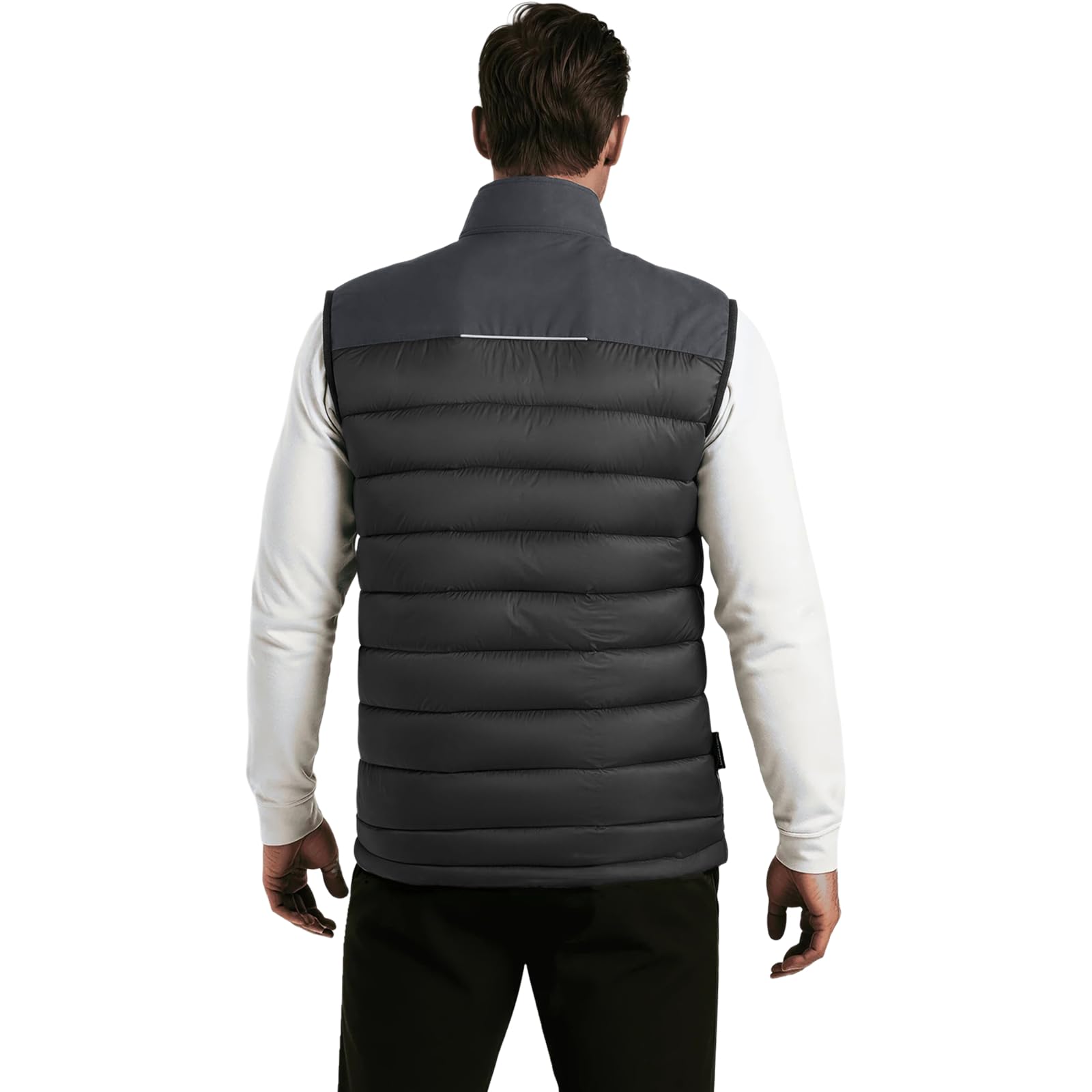 WORK IDEA Gilet softshell homme imperméable coupe-vent veste sans manches respirant léger poches cyclisme course randonnée golf