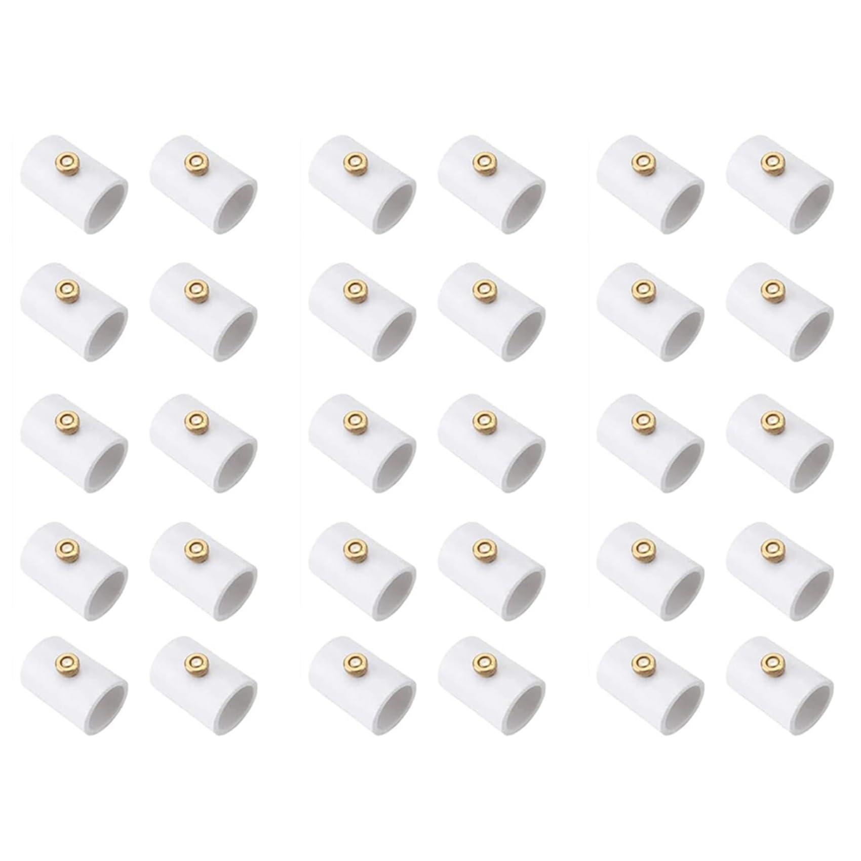 Jnchdghwa White 30Pcs 1/2 Inch Pvc Mist Nozzle Misting System For Patio Outdoor Mister Coupling Pvc Split Section With Mist Nozzle