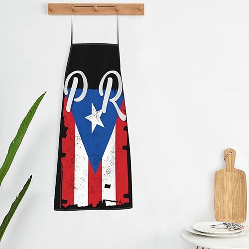 Miniatura 6 de Delantal de bandera de Puerto Rico para hombres y mujeres, ajustable, impresión de gran volumen, divertidos delantales vintage para cocina, barbacoa