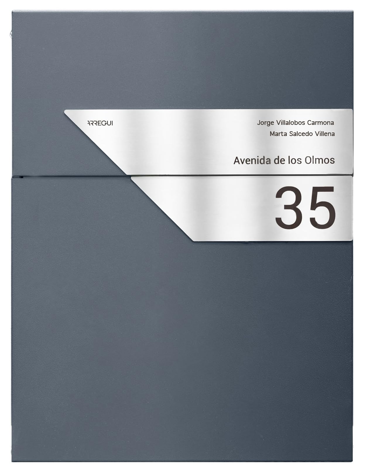 Boîte aux lettres personnalisable contre le courrier mouillé anthracite