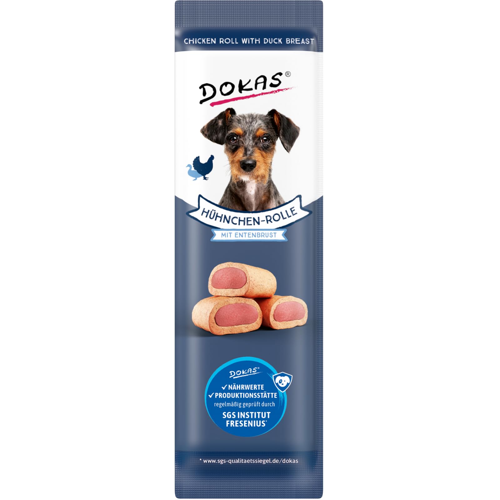 DOKAS - Rolka kurczaka z piersią kaczki, 1 opakowanie (1 x 10 g)