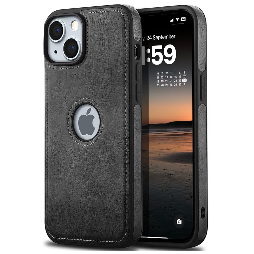 KARWAN®️ Genuine Leather Finish iPhone 15 Back Cover Case |Shockproof Design |Raised Edges for Camera & Screen Protection |Super Soft - Touch |Leather Case for iPhone 15(Black) (B0CTK7S84T) Amazon Price History, Amazon Price Tracker