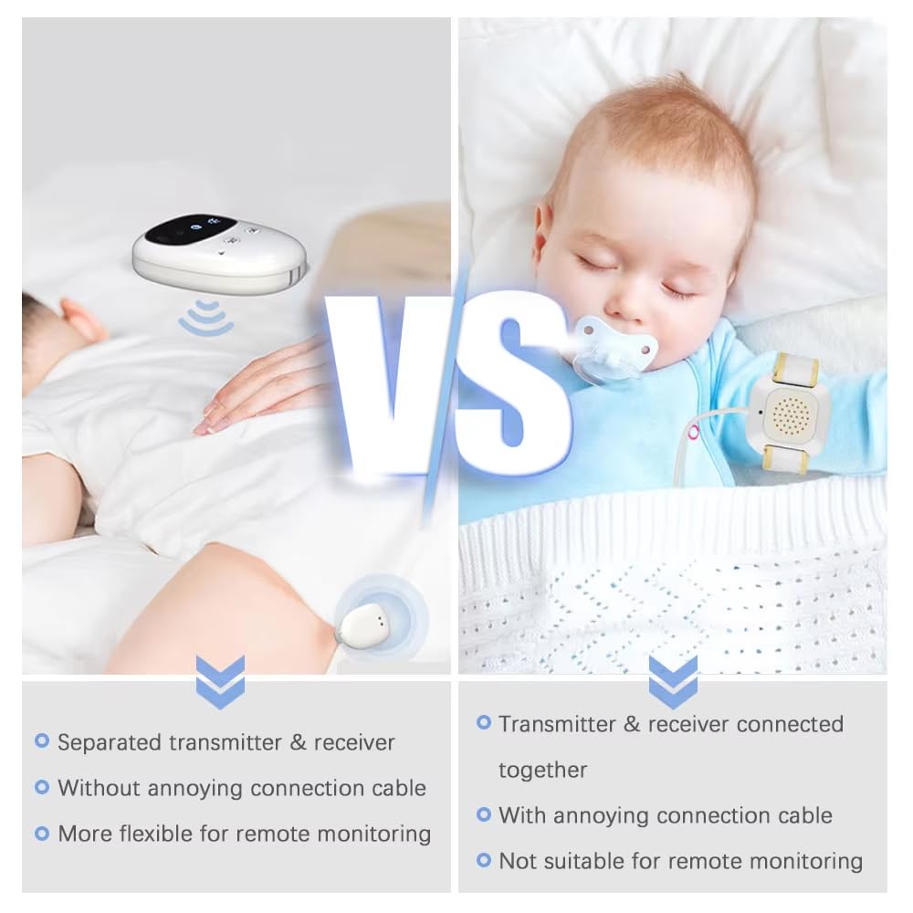 Alarme sans Fil pour énurésie Nocturne Rechargeable Alarme D'énurésie epteur et émetteur à Clip, Rechargeable par USB, D'énurésie Nocturne pour Garçons et Filles, Apprentissage de la Propreté