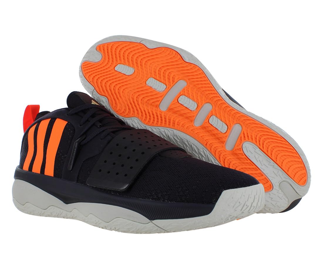 adidas Dame 8 Extply Unisex Shoes Size 14.5, Color: Aurora Black/Signal Orange/Dash Grey