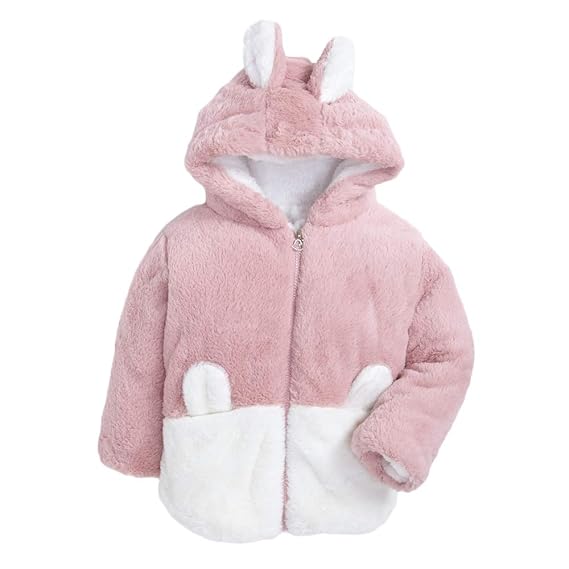 Hopscotch Baby Girls Polyester Full Sleeves Applique Solid Jacket in Pink Color