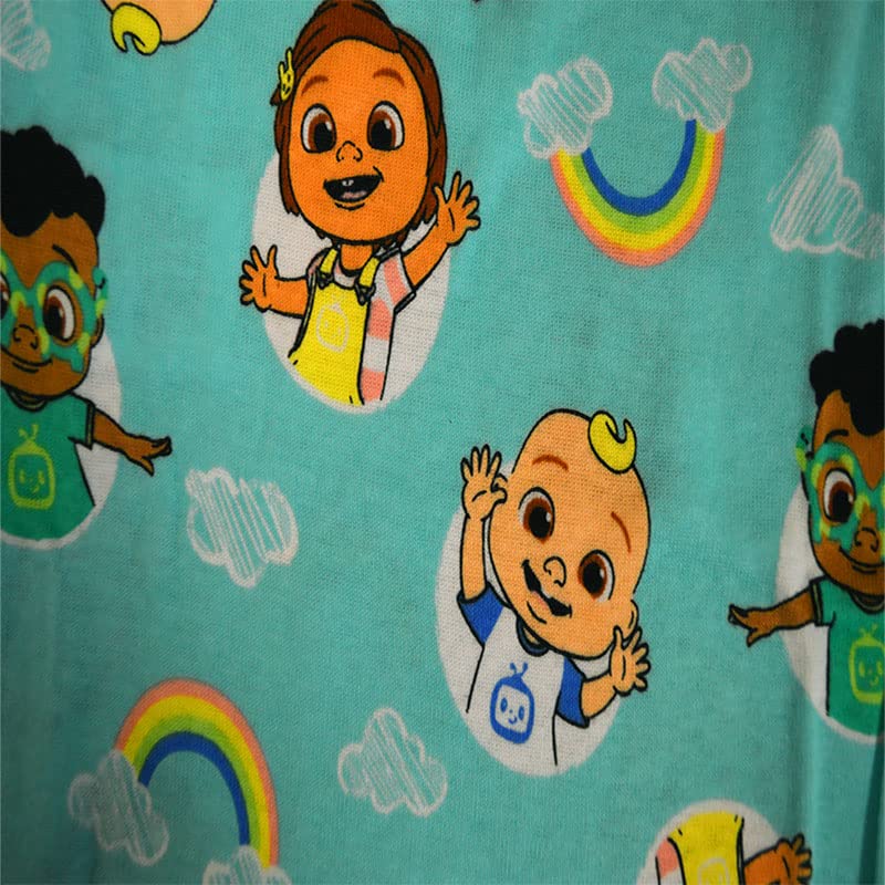 Komar Kids Girls Cocomelon Cute as a Rainbow 4 piece Toddler Pajamas3