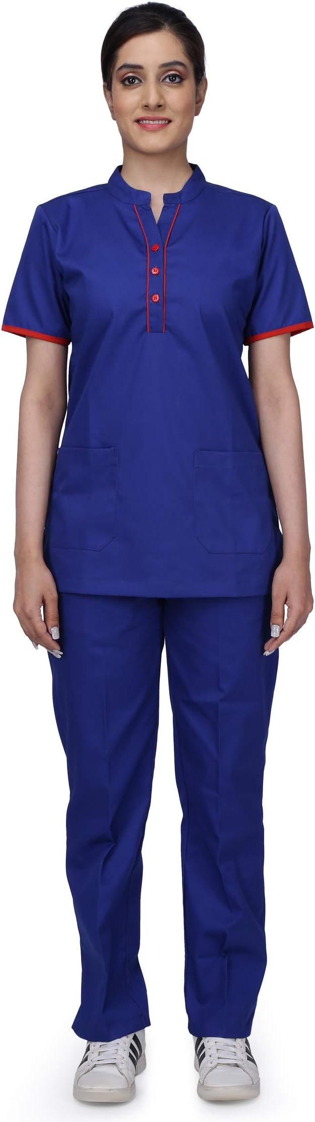 Uniform Craft Polyester and Cotton Twill Bright Blue Nurse Uniform, Small, NT07 Bright blue_S