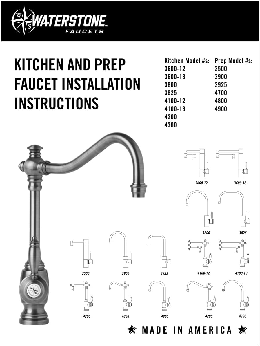 Waterstone 4200-PN Annapolis Single Handle Kitchen Faucet ...