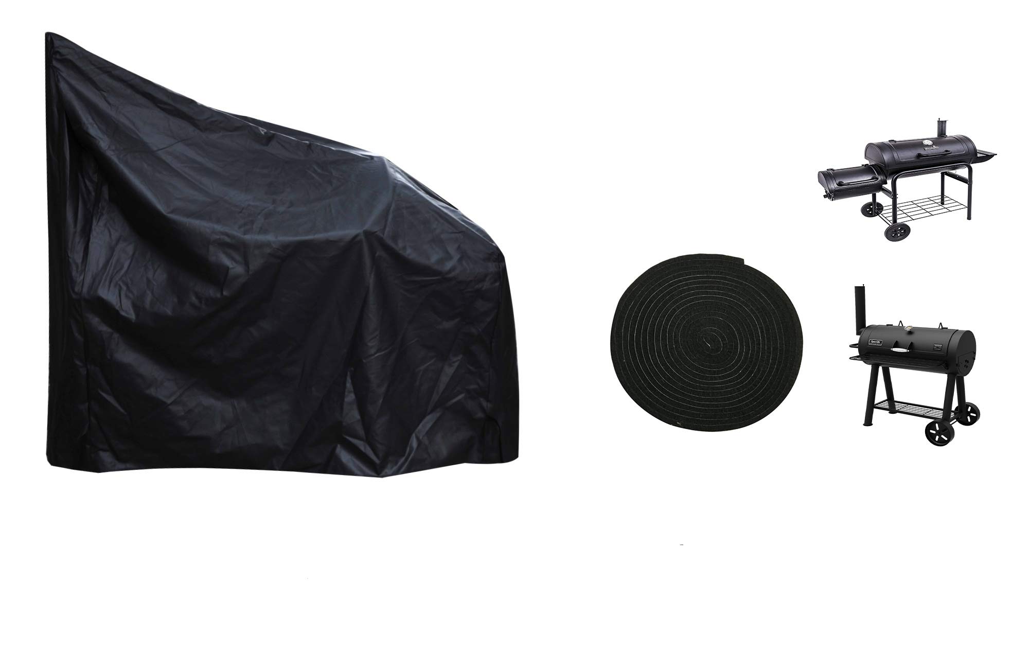 acoveritt Heavy Duty Grill Cover for Charcoal Offset Smoker Cover Fade and UV Resistant, Fits Char-Broil, Dyna-Glo - Image 2