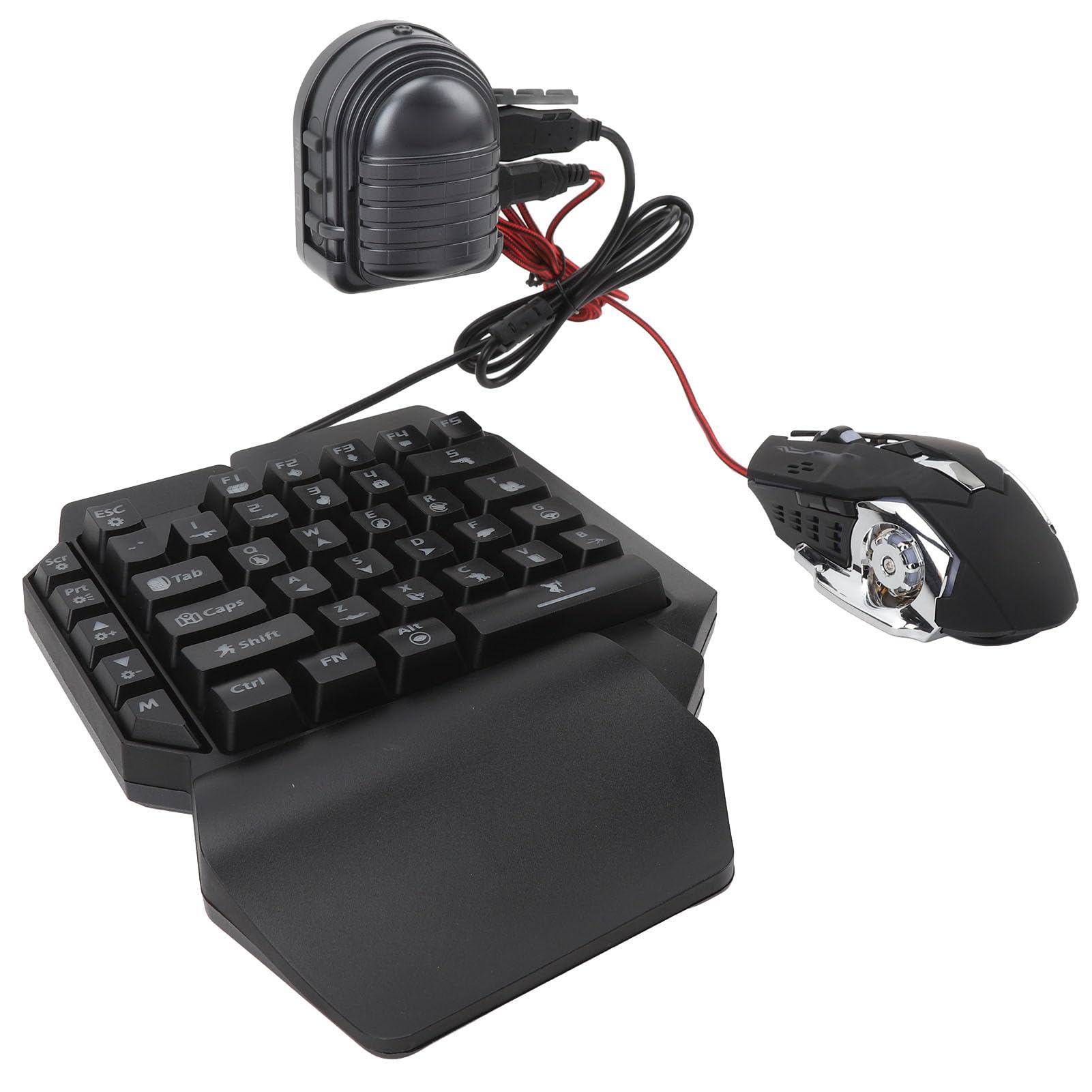 Hidyliu Combinado 4 del Teclado y del Ratón del Juego de la Mano del RGB en 1 Regulador del Juego Móvil para iOS y