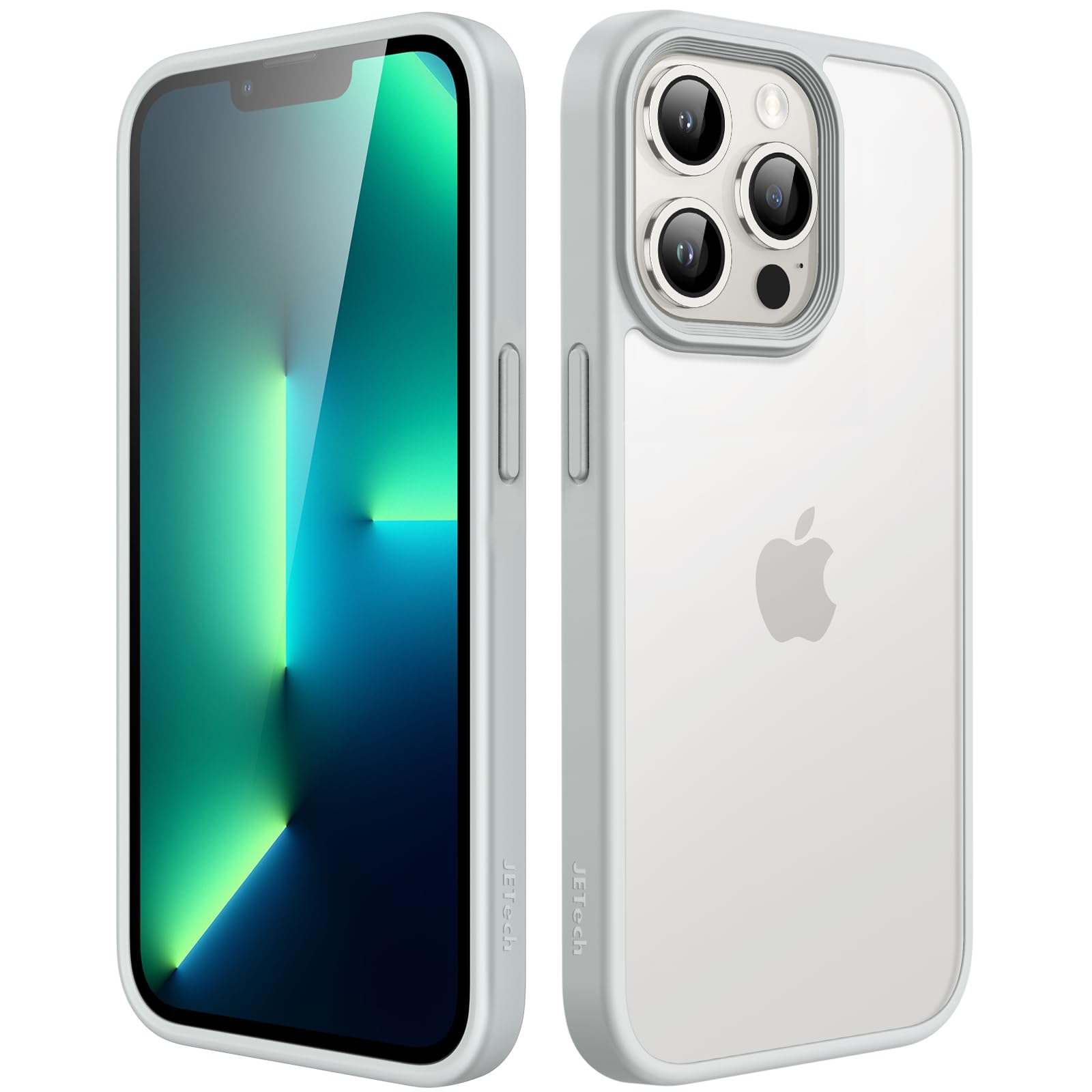 JETech Matte Case for iPhone 13 Pro Max 6.7-Inch, Shockproof Military Grade Drop Protection, Frosted Translucent Back Phone Cover, Anti-Fingerprint (Gray)