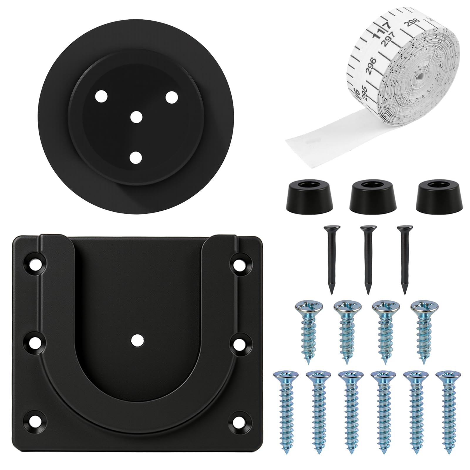 Support de Fixation pour Cible de Fléchettes – Support Mural pour Cible de Fléchettes Acier, Kit de Montage Mural pour Tableau de Fléchettes à Suspendre, Couleur Noire - 2