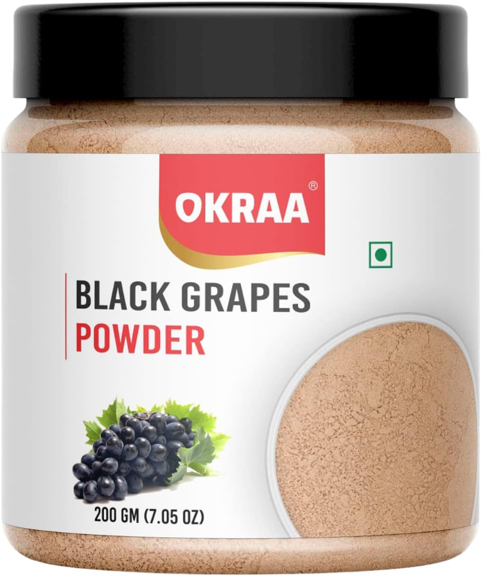 OKRAA Black Grape Powder Spray Dried for Cooking - 200 GM/Pure And Natural (Fruit for Juice)