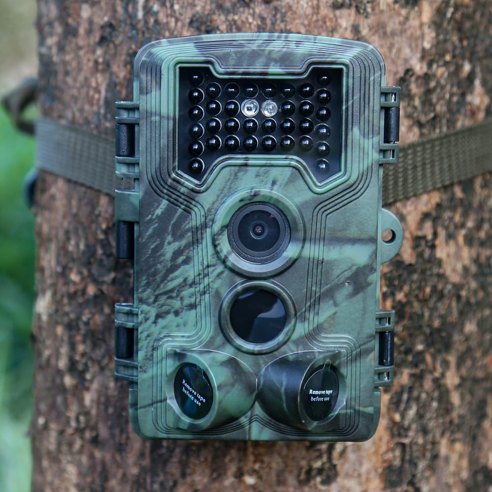 snapbuy 48 Megapixel Wildkamera mit exzellenter Nachtsicht/Schnelle Auslösegeschwindigkeit/Bewegungsmelder / 120° Erfassungswinkel/Integrierter 2,4"-Farbbildschirm