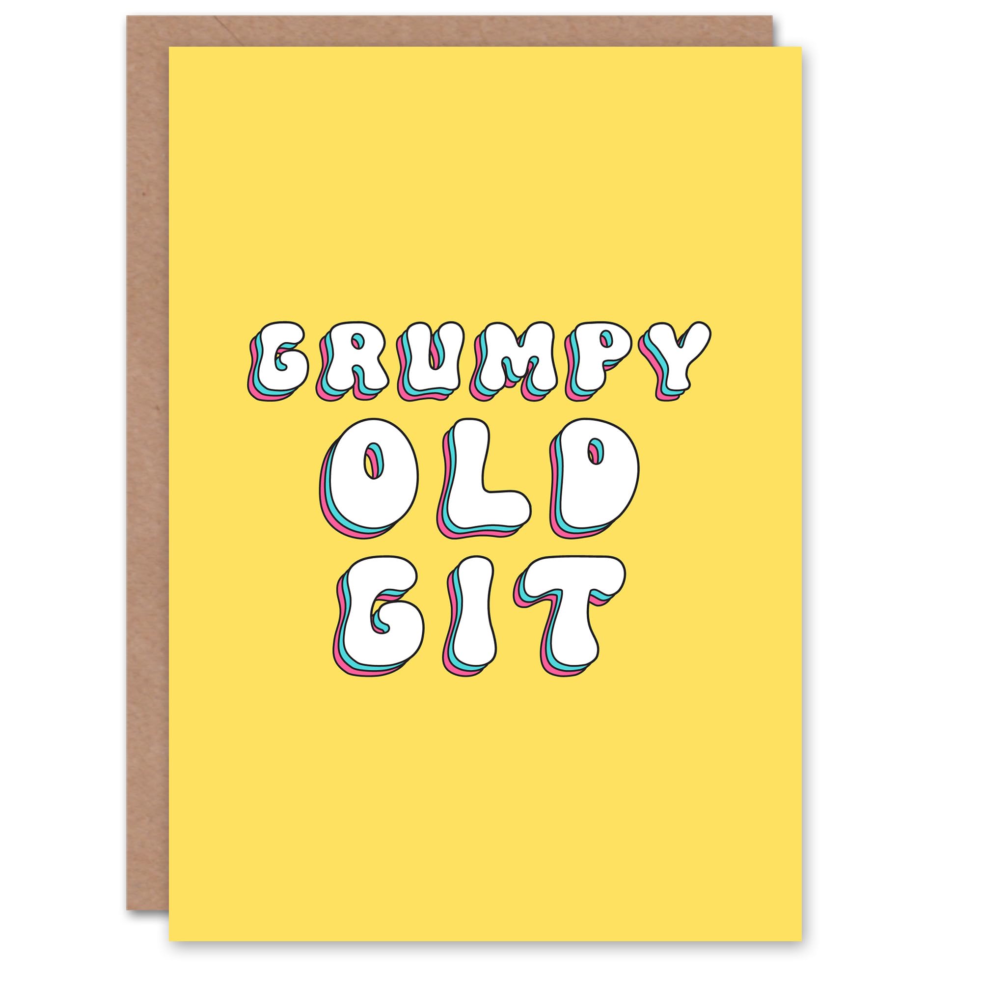 Artery8 Birthday Card Grumpy Old Git Fun Funny Happy Joke Humour For Her Gran Sister Niece Daughter Wife Woman Greeting Card