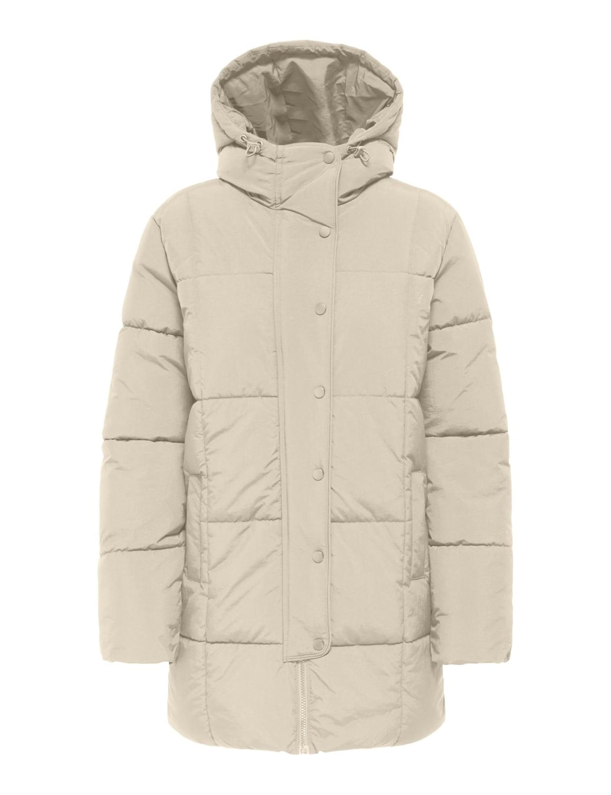JDY Damen Steppjacke JDYWonder Long Puffer gesteppter Parka mit Kapuze